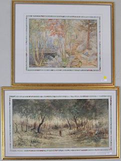 Two Framed W/C Pastoral Scenes, Signed Raymond