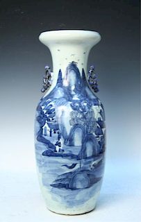 Large Chinese Porcelain B/W Baluster Vase