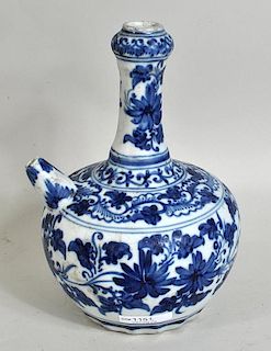 Asian Blue & White Porcelain Ewer