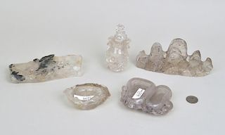 Five Rock Crystal Scholar's Objects