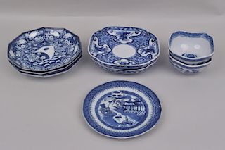 Group Chinese B/W Porcelain Wares