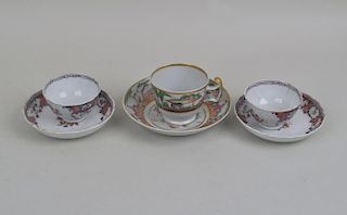 Group Three Chinese Export Cups/Saucers