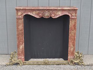 French Faux Marble Fireplace Mantel, Accessories