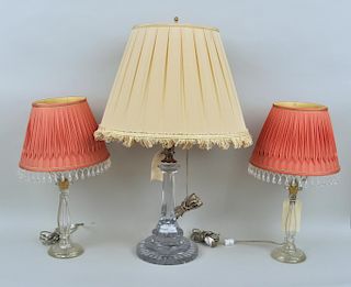 Estate Group Three Glass Lamps