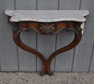 Continental M/T Wall Mounted Carved Pier Table