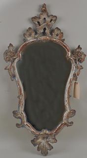Continental Carved Polychrome Mirror