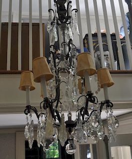 French Style Crystal/Bronze Chandelier
