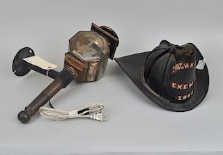 Cairns & Bros. Poughkeepsie Fireman's Hat/Lantern
