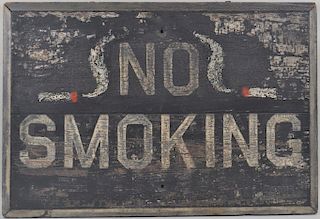 Vintage Painted "No Smoking" Sign