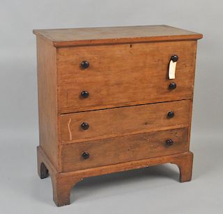 American Country Poplar Two Drawer Blanket Chest