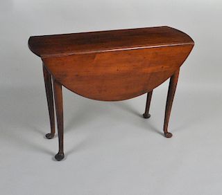 Queen Anne Oval Maple Drop Leaf Table