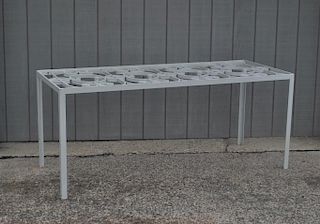 Large Welded Steel Garden Dining Table