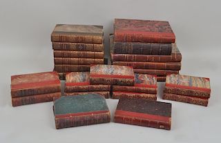 Diverse Group of Antique Leatherbound Books