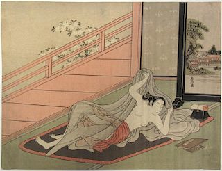 HARUNOBU, Suzuki. A Lady in Bed.