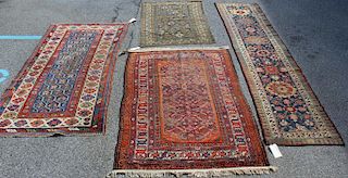 Lot of 4 Finely and Hand Woven Antique Area