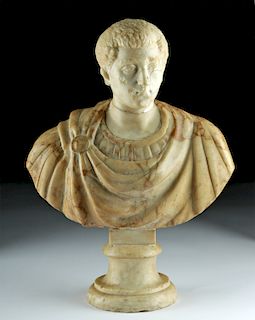 3rd C. Roman Marble Portrait Bust - Royal Male