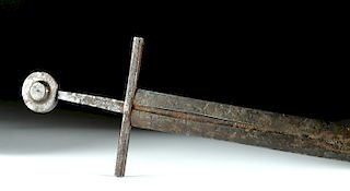 Rare / Stamped 13th C. Medieval Iron Child's Sword