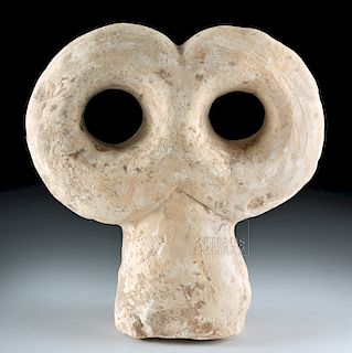  Huge / Rare Tell Brak Limestone Eye Idol
