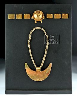 Chavin 18K+ Gold Crown & Necklace for a Lord-King