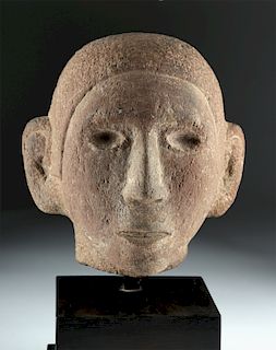 Aztec Stone Head of Young Man, ex-Bonhams