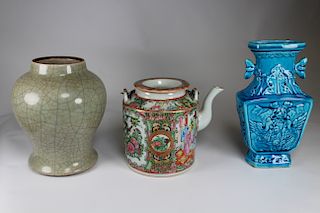 (3) 20th C. Chinese Vessels
