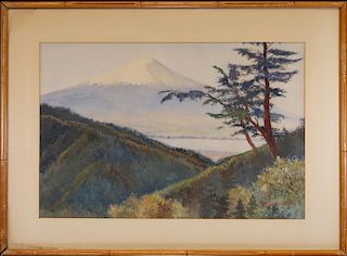 T. Kobayashi, Watercolor of Mt. Fuji