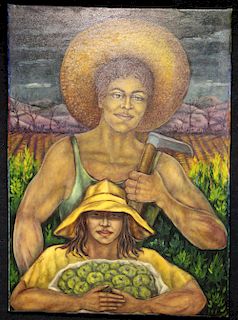 "Taking the Harvest" Julio Susana (born 1937)