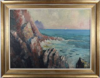 European School Impressionist Coastal Seascape