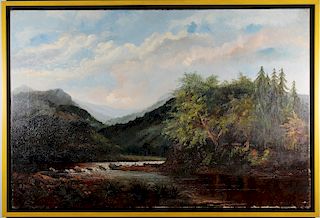 19th C. English School River Landscape