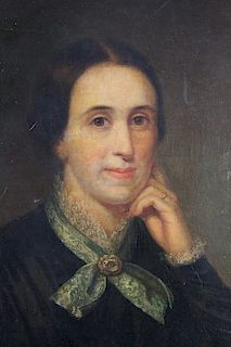 Antique English School Portrait of a Woman