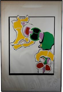 '71 Signed, Abstract Lithograph