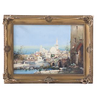 Noel H. Leaver. "City of the Caliphs," watercolor