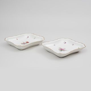 Pair of Amstel Porcelain Shaped Serving Dishes