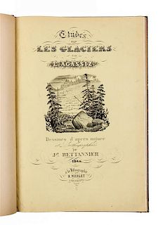 AGASSIZ, Jean Louis Rodolphe (1807-1873). Études sur Les Glaciers. Neuchatel,1840.  FIRST EDITION.