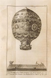 [BALLOONING]. Des Ballons Aérostatiques, de la maniere de les construire, de les faire elever. Lausanne, 1784. FIRST EDITION.