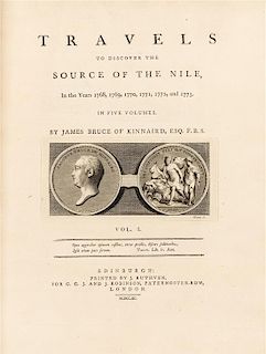BRUCE, James. Travels to Discover the Source of the Nile. -[Appendix]: Select Specimens of Natural History. London, 1790. FIRST
