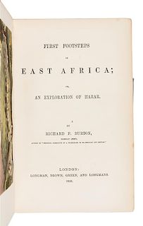 BURTON, Richard Francis, Sir (1821-1890). First Footsteps in East Africa. London, 1856. FIRST EDITION, second issue.