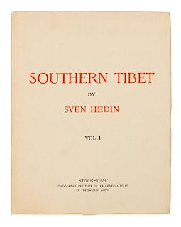 HEDIN, Sven. Southern Tibet. Discoveries in Former Times Compared with my Own Researches in 1906-1908. Stockholm: 1916-22. 1ST E