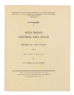 HEDIN, Sven (1865-1952). Central Asia Atlas. Memoir on Maps. Stockholm: The Sven Hedin Foundation for the Statens Etnografiska M