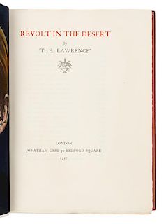 LAWRENCE, Thomas Edward (1888-1935). Revolt in the Desert. London: Jonathan Cape, 1927. LIMITED EDITION.
