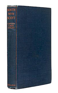 MOUNTEVANS, Edward Evans, Baron (1880-1957). South with Scott. London, 1921.  FIRST EDITION, FIRST ISSUE, PUBLISHER'S REVIEW COP