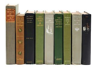 MUIR, John (1838-1914). A group of 16 works by and about John Muir, most first editions.
