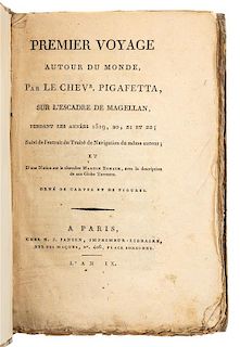 PIGAFETTA, Antonio (1491-1534?). Premier Voyage Autour du Monde. Paris, [1801]. FIRST EDITION IN FRENCH.