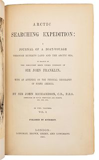 RICHARDSON, John (1787-1865). Arctic Searching Expedition: A Journal of a Boat-Voyage. London, 1851. FIRST EDITION.