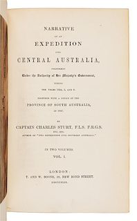 STURT, Charles, Captain (1795-1869). Narrative of an Expedition into Central Australia... London, 1848. FIRST EDITION.