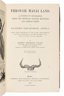 THOMSON, Joseph (1859-1895). Through Masai Land. London, 1885. FIRST EDITION.