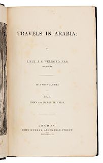WELLSTED, James Raymond (1805-1842). Travels in Arabia. London: John Murray, 1838. FIRST EDITION.