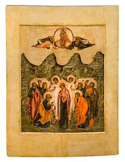 * Russian School, (17th Century), The Ascension of Christ