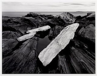 * John Sexton, (American, b. 1953), Rock Shoreline, Dusk, Pemaquid Point, Maine, 1998