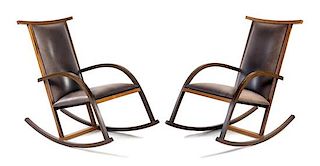* Carlos Riart (Spanish, b. 1944), Knoll, c. 1982, a pair of Riart rocking chairs